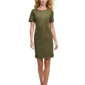 Tommy Hilfiger Faux-Suede Pocket Dress